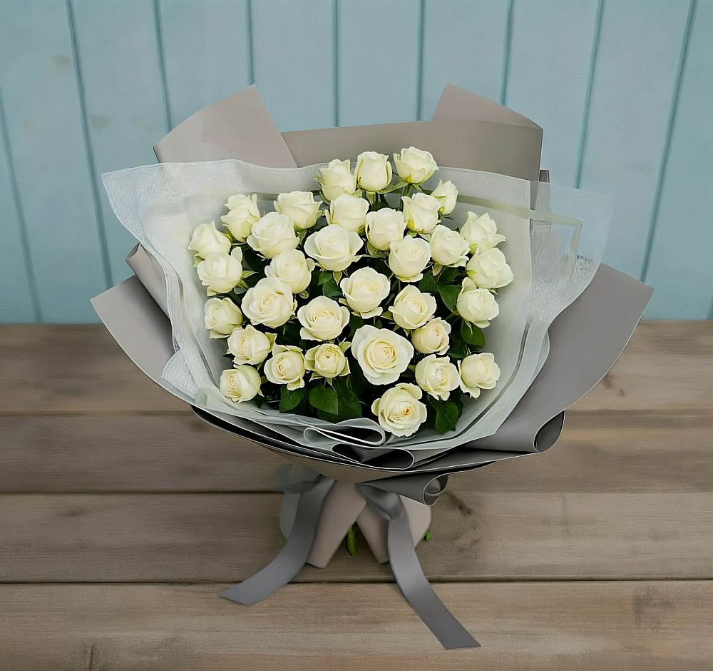 Букет Белоснежная нежность в Борисовке Краснодарского края