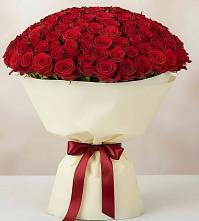 Букет 101 Красная роза Милано в Борисовке Краснодарского края