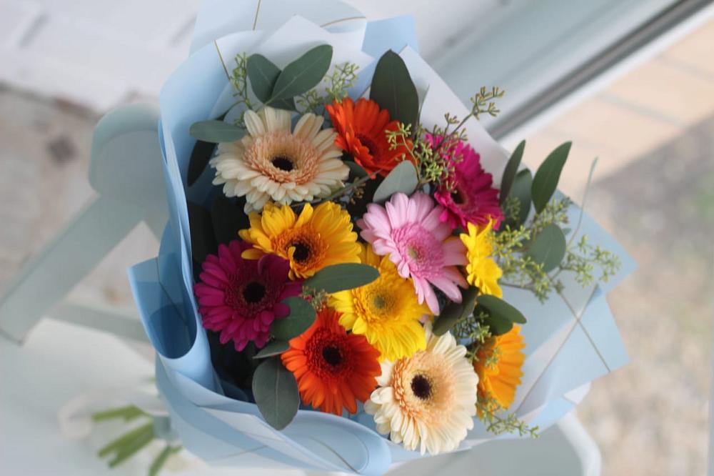 Букет цветов из: Герберы в Борисовке Краснодарского края