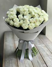Букет 35 Белых роз в Борисовке Краснодарского края