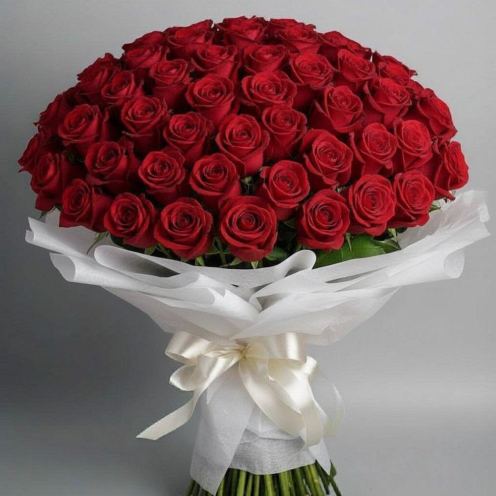 Букет 101 Красная роза Блэк Мэджик в Борисовке Краснодарского края