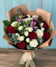 Букет цветов из:  Розы и Альстромерии #REPLACE_PRED# Борисовке Краснодарского края