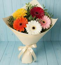 Букет цветов из:  Герберы в Борисовке Краснодарского края