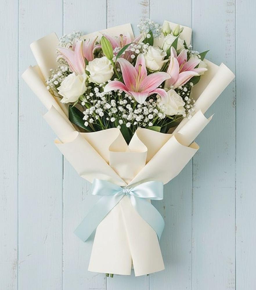 Букет цветов из: Лилии в Борисовке Краснодарского края