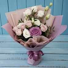 Букет цветов из:  Розы и Лизиантусы #REPLACE_PRED# Борисовке Краснодарского края