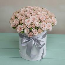 Цветочная композиция из Розы в шляпной коробке в Борисовке Краснодарского края