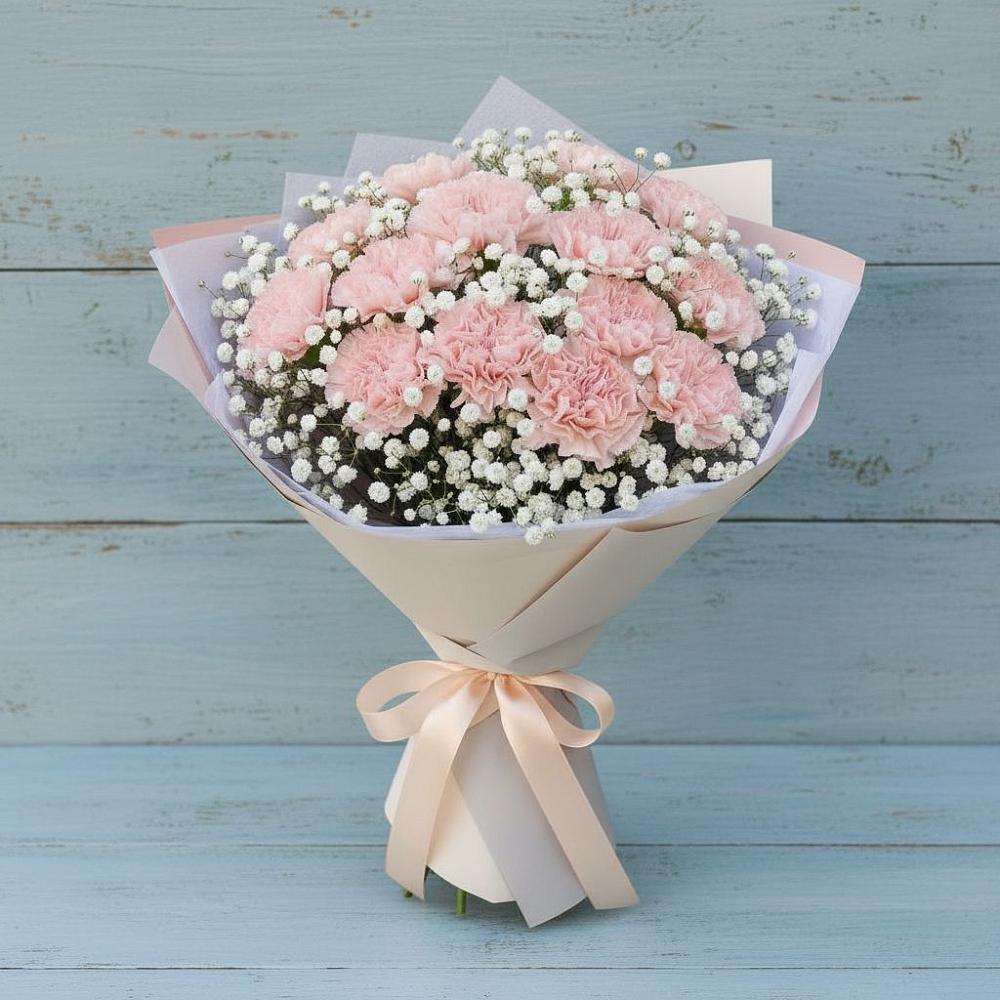 Букет цветов из: Гвоздики в Борисовке Краснодарского края