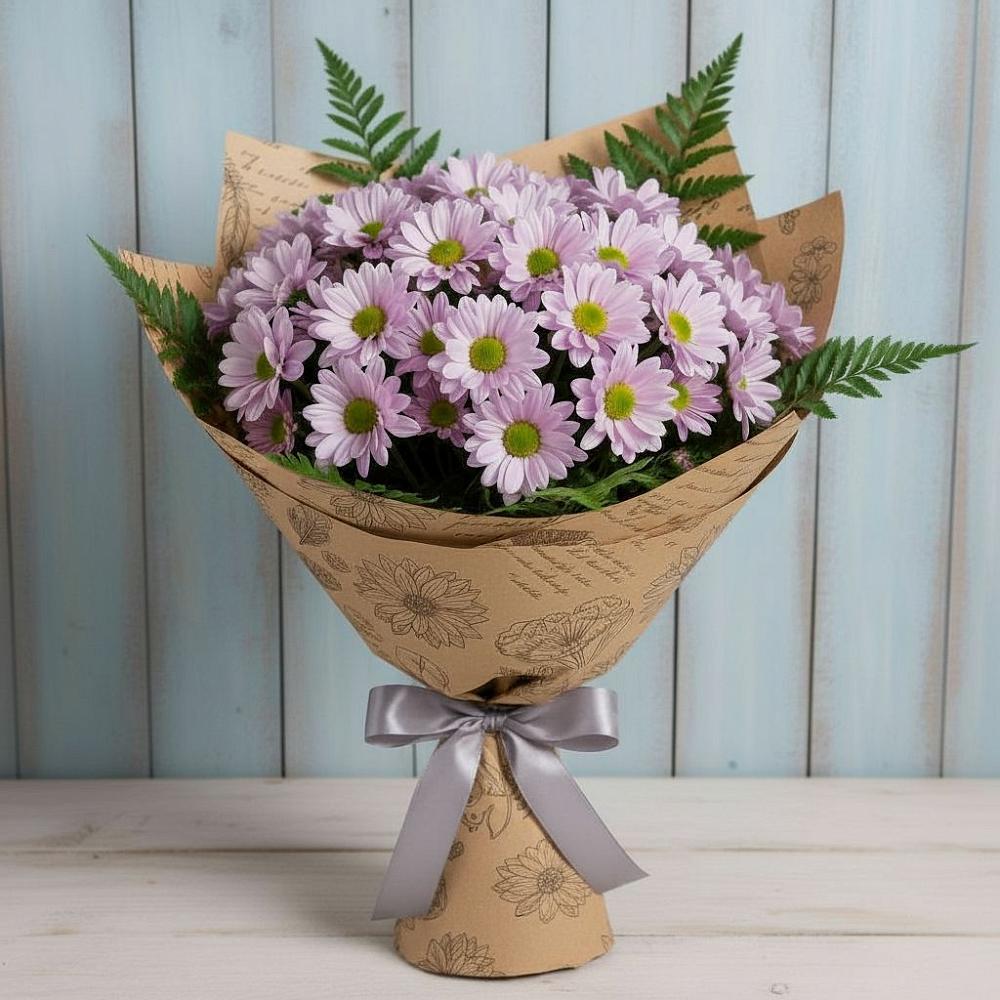 Букет цветов из: Хризантемы в Борисовке Краснодарского края