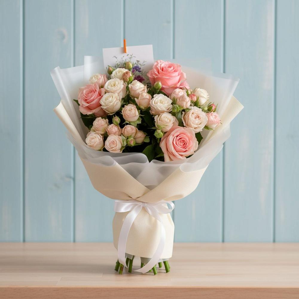 Букет цветов из: Розы в Борисовке Краснодарского края