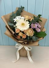 Букет цветов из:  Герберы и Хризантемы в Борисовке Краснодарского края