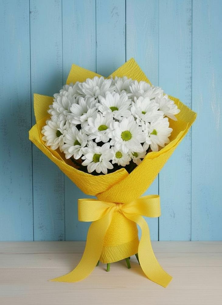 Букет цветов из: Хризантемы в Борисовке Краснодарского края