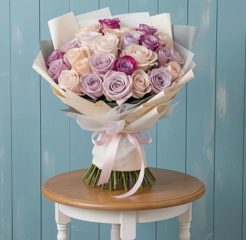 Букет цветов из: Розы в Борисовке Краснодарского края