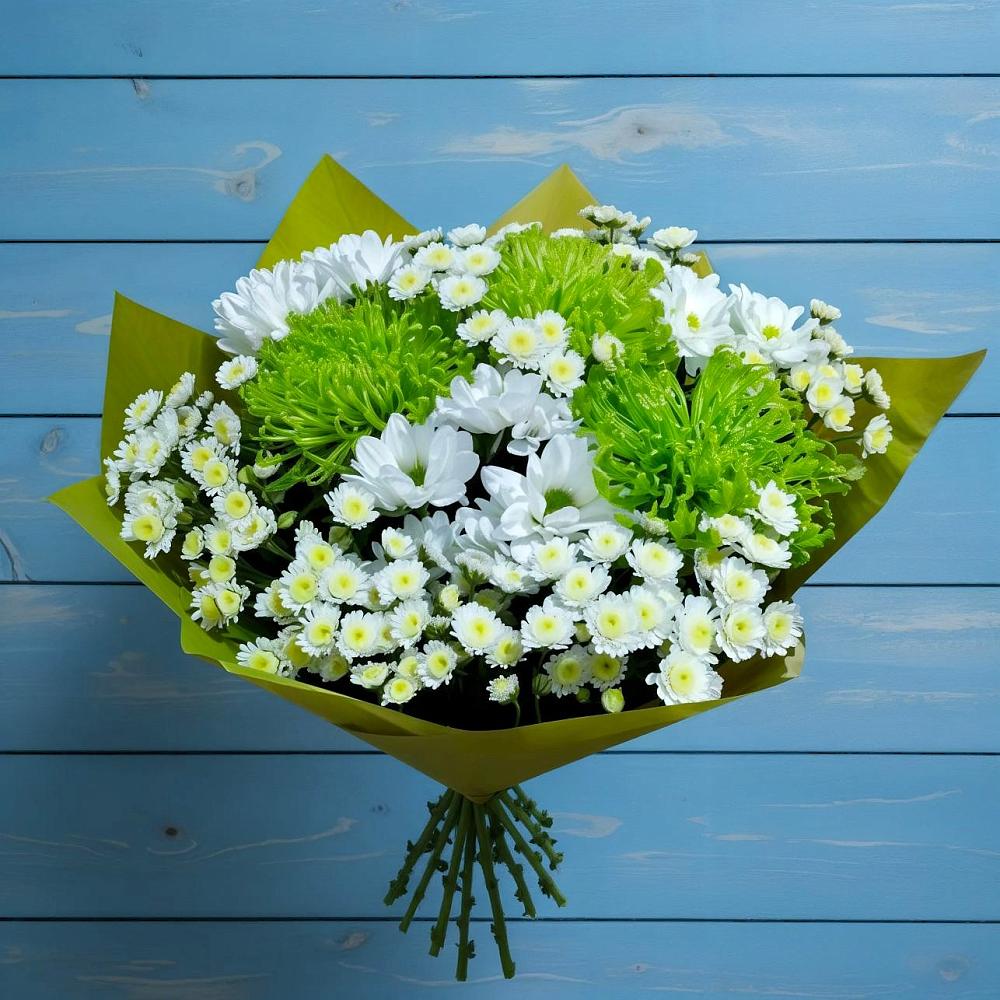 Букет цветов из: Хризантемы в Борисовке Краснодарского края
