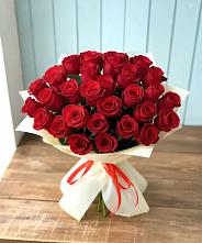 Букет 29 Красных роз в Борисовке Краснодарского края