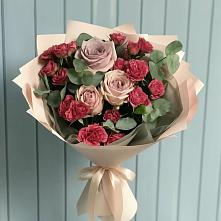 Букет цветов из:  Гвоздики и Розы #REPLACE_PRED# Борисовке Краснодарского края