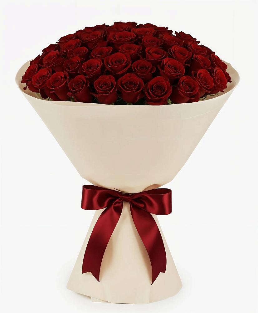 Букет 101 Бордовая роза Блэк Бакарра в Борисовке Краснодарского края