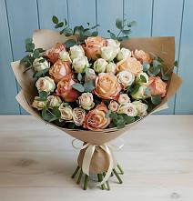 Букет цветов из:  Альстромерии и Розы в Борисовке Краснодарского края