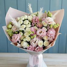 Букет цветов из:  Альстромерии и Розы в Борисовке Краснодарского края